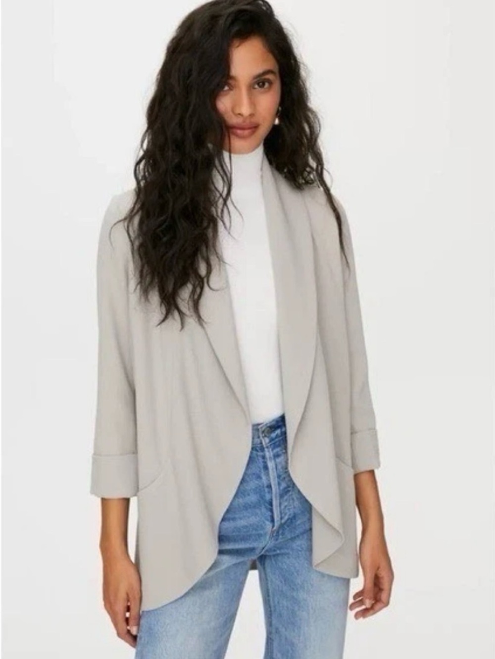 WILFRED - ARITZIA || Light Gray Draped Blazer. Sz. 0